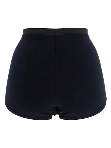 COTONELLA Pełne figi high waist w kolorze czarnym
