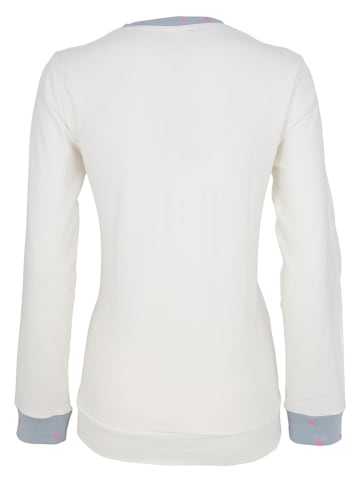 COTONELLA Pyjama wit/lichtblauw