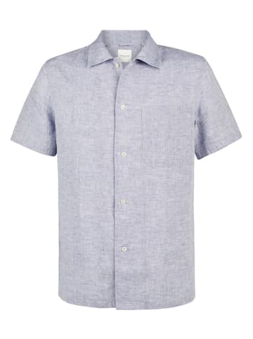PROFUOMO Linnen blouse - slim fit - lichtblauw
