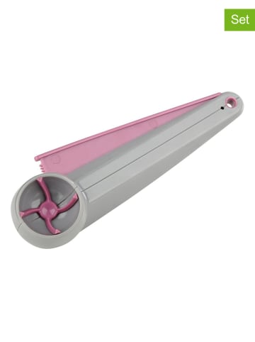 Zenker 2-delige set: mini-makronenmakers "Candy" grijs - (L)16 x Ø 3 cm