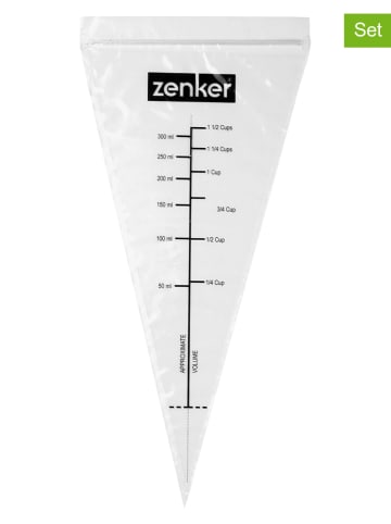Zenker 10er-Set: Schmelzspritzbeutel in Transparent - (B)15 x (H)32 cm