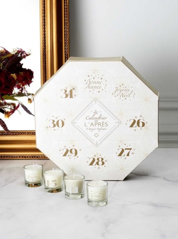 The Concept Factory Kerzenkalender in Weiß - (B)31,5 x (H)31,5 cm