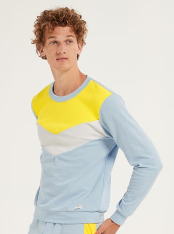 Calida Sweatshirt in Hellblau/ Gelb/ Weiß