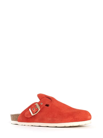 BAYTON Leder-Clogs "Milky" in Rot