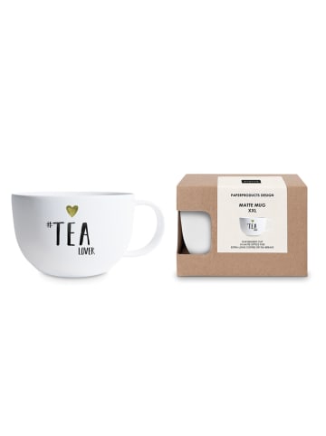 ppd Kubek jumbo "Tea lover" w kolorze białym - 550 ml