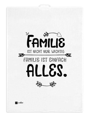 ppd Geschirrtuch "Familie" in Weiß - (L)70 x (B)50 cm