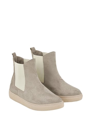 Moosefield Leren chelseaboots beige