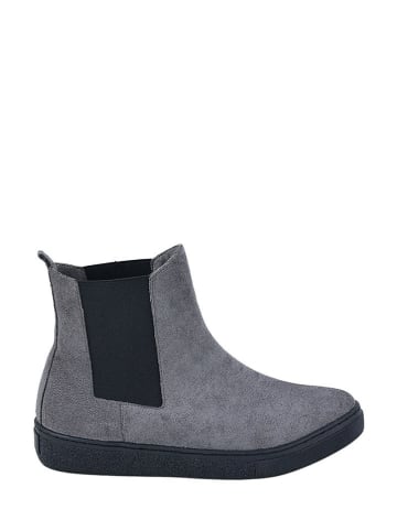 Moosefield Leder-Chelsea-Boots in Grau