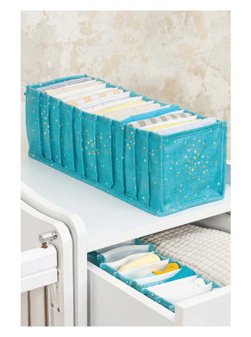 Scandinavia Concept Kosz "ALS-04096" w kolorze niebieskim do przechowywania - 43 x 14 x 15 cm