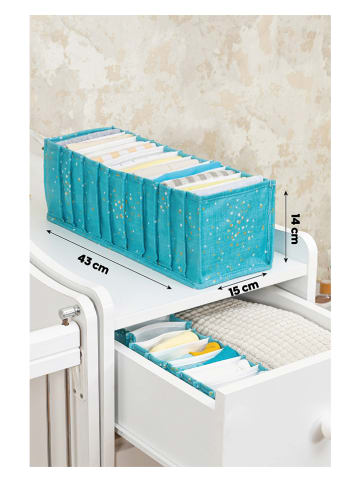 Scandinavia Concept Kosz "ALS-04096" w kolorze niebieskim do przechowywania - 43 x 14 x 15 cm