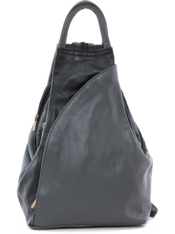 Anna Morellini Leren rugzak "Novara" grijs - (B)29 x (H)34 x (D)13 cm