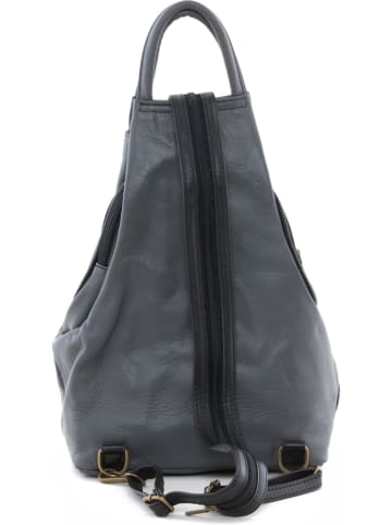 Anna Morellini Leder-Rucksack "Novara" in Grau - (B)29 x (H)34 x (T)13 cm