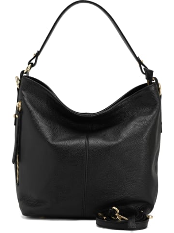 Anna Morellini "Carrara" leather handbag in black - 36 x 28 x 12 cm