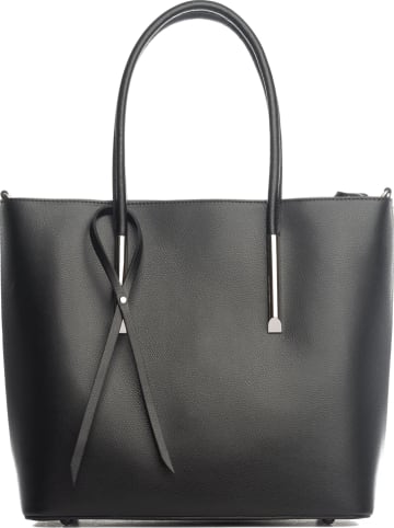 Anna Morellini "Mallero" leather bag in black - 32 x 30 x 12 cm