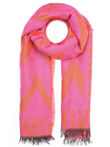 Zwillingsherz Schal "Desi" in Pink/ Orange - (L)190 x (B)75 cm