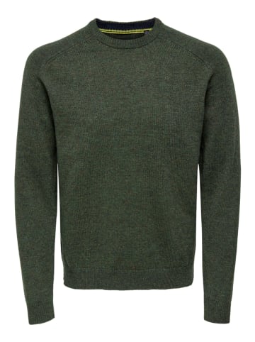 ONLY & SONS Pullover "Edward" in Dunkelgrün