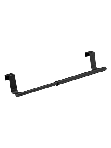 Wenko Roestvrijstalen handdoekstang "Teleskop" zwart - (L)60 x (H)6 x (D)7 cm