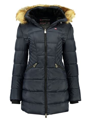 Geographical Norway Wintermantel "Abeille" donkerblauw