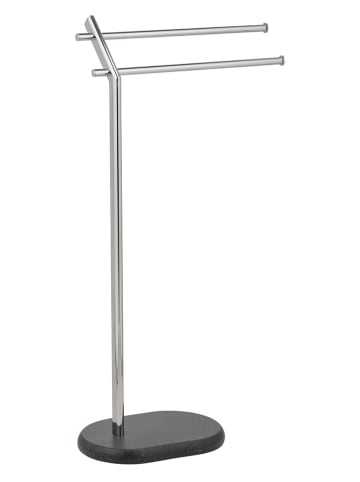 Wenko Handdoekhouder "Puro" zilverkleurig/antraciet - (B)44,5 x (H)79 x (D)20 cm