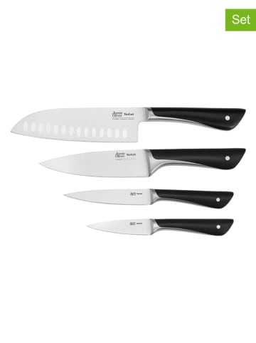 Tefal 4tlg. Küchenmesser-Set "Jamie Oliver" in Schwarz