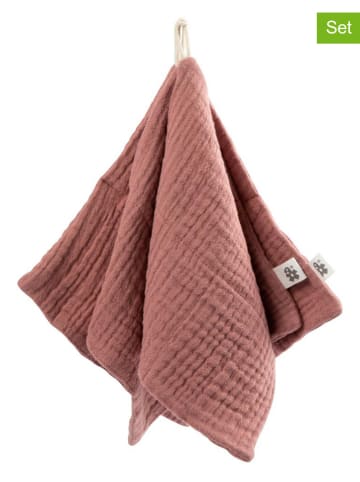 Sebra 3-delige set: washandjes oudroze - (L)20 x (B)20 cm