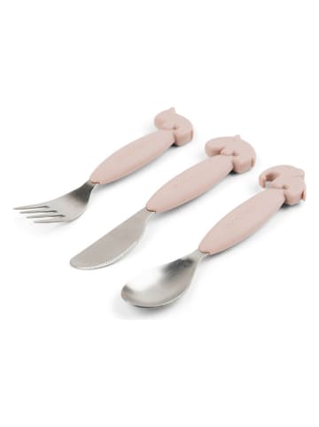 done by deer 3-delige bestekset "Deer friends" lichtroze