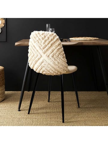Ethnical Life Eetkamerstoel "Mora" crème - (B)44 x (H)86 x (D)50 cm