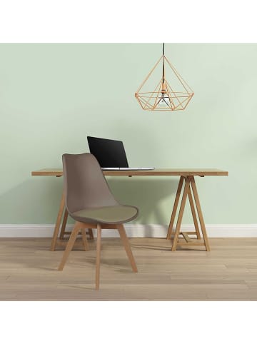 Ethnical Life Esszimmerstuhl "Scandinave" in Taupe - (B)46 x (H)86,5 x (T)52 cm