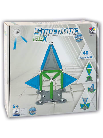 SUPERMAG 40-częściowy zestaw magnetyczny "Supermag Stix" - 5+