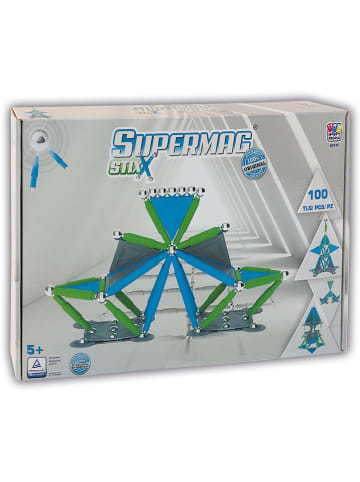 Happy People 100-częściowy zestaw magnetyczny "Supermag Stix" - 5+