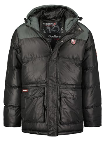 Geographical Norway Kurtka zimowa "Cisar" w kolorze czarno-szarym