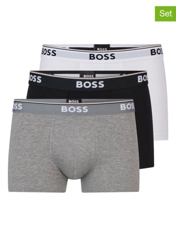 Hugo Boss Underwear Bokserki (3 pary) w kolorze szarym, białym i czarnym