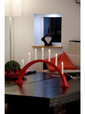 Konstsmide LED-Holzleuchter in Rot - (B)59 x (H)38 cm