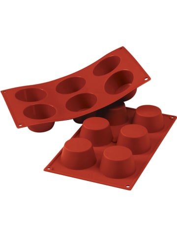 silikomart Siliconen muffinvorm rood - (B)33,5 x (D)18 cm