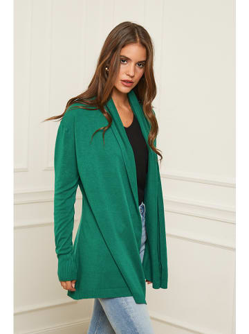 Soft Cashmere Cardigan in Grün