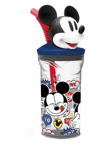 Disney Mickey Mouse Trinkbecher "Mickey Mouse" mit 3D-Figur in Schwarz/ Weiß/ Transparent