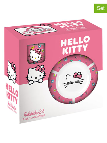 Hello Kitty 3-delige ontbijtset "Hello Kitty" roze