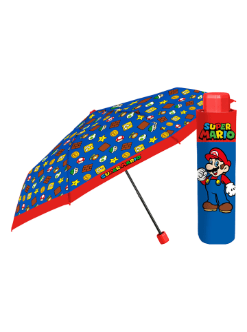 Super Mario Zakparaplu "Super Mario" blauw - Ø 50 cm