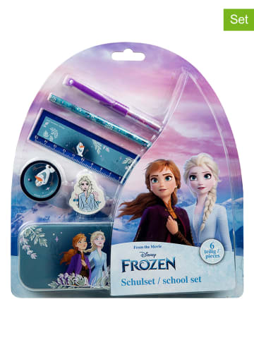 Disney Frozen 6-delige schoolset "De IJskoningin" blauw