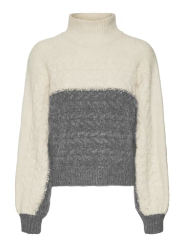 Vero Moda Sweter "Saga" w kolorze szaro-kremowym