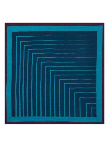 Just Cashmere Kasjmieren doek "Farel" blauw - (L)65 x (B)65 cm