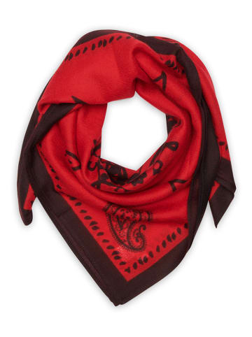 Perfect Cashmere Kasjmieren doek "Lulea" rood - (L)90 x (B)90 cm
