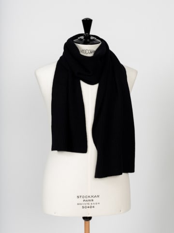 Just Cashmere Kasjmieren sjaal "Lea" donkergrijs - (L)180 x (B)30 cm
