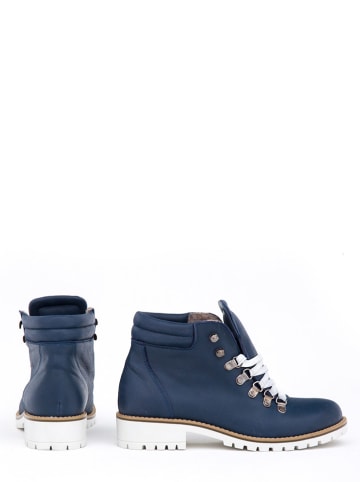 Zapato Leren boots donkerblauw