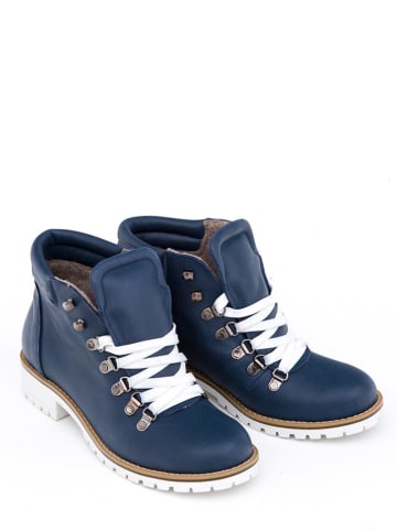Zapato Leren boots donkerblauw