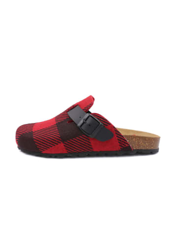billowy Hausschuhe in Schwarz/ Rot