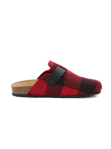 billowy Hausschuhe in Schwarz/ Rot