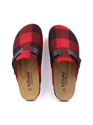 billowy Hausschuhe in Schwarz/ Rot