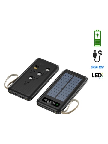 SWEET ACCESS Powerbank solarny w kolorze czarnym - 30.000 mAh