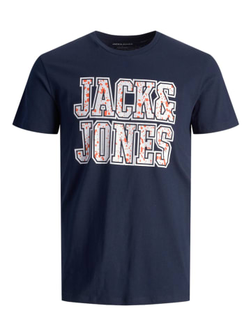 Jack & Jones Shirt "Neon Dot" donkerblauw